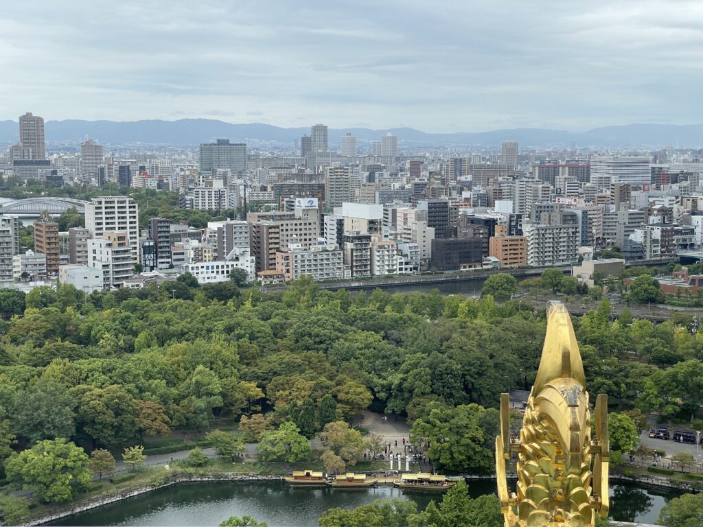 VISTA DE OSAKA DESDE EL CASTILLO