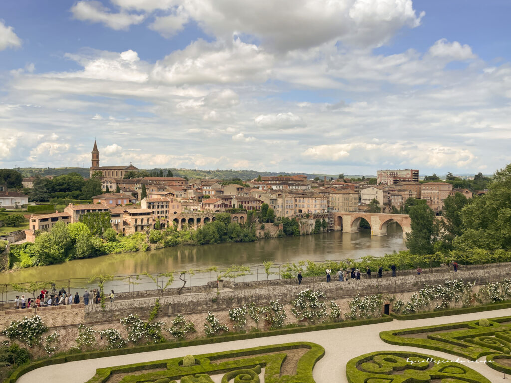 Vista panorámica de Albi con la catedral Sainte-Cécile y el río Tarn